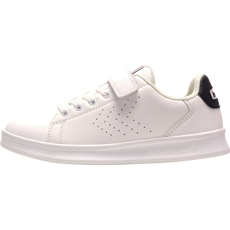 HUMMEL - Style - BUSAN JR - Sneaker - weiß mit Farbansatz - Gr. 26-38 - elastische Schnürsenkel, mit Klettverschluss - Kinder