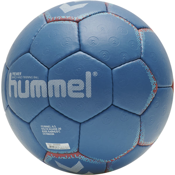 HUMMEL - Premier HB Handball - Spiel- und Trainingsball mit Grip für Kinder - grau und blau - Unisex, Größen 2 - 3 - AUSVERKAUF SALE